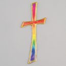 Wachsdekor Kreuz regenbogen