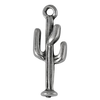 Metall-Anhnger Kaktus, 22mm, se 1mm , altsilber