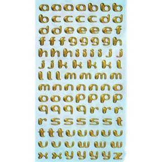 Softy-Stickers Kleinbuchstaben gold