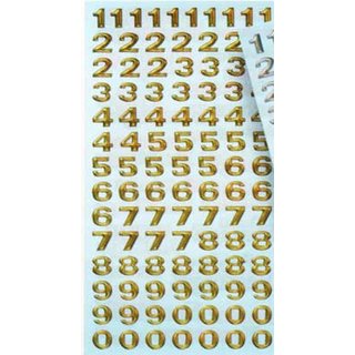 Softy-Stickers Zahlen gold