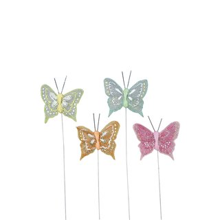 Schmetterling mit Glitter (12 cm)
