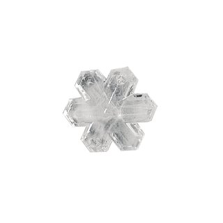 Acryl-Facettenschneeflocke kristall (Gre: 2,4 cm - 6 Stk.)