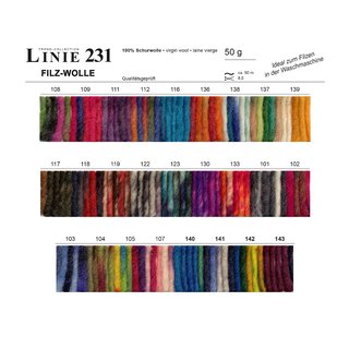 L 231 Filz-Wolle multicolor