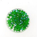 Glasschliffperlen (Gre: 4 mm, Farbe: bedampft emerald...