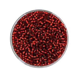 Delica Beads 2 mm  (rot silbereinzug)