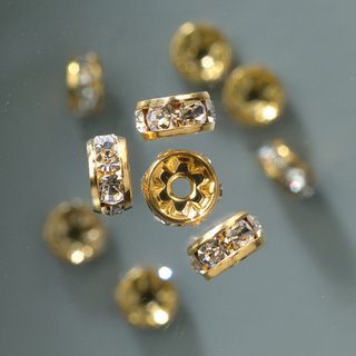 Strassrondell (10 mm, gold)