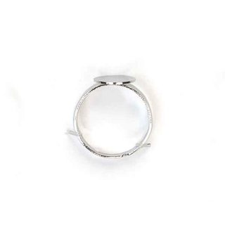 Verstellbarer Ring mit Platte platin 17 mm