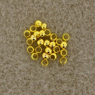 Metallquetschperlen goldfb. 2 mm