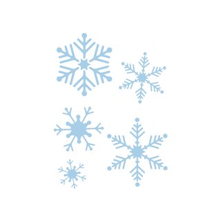 Schablone: Schneeflocken selbstklebend