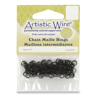 Chain Maille Ringe 6 mm schwarz