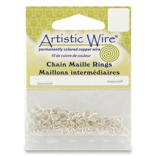 Chain Maille Ringe 6 mm silberfb.