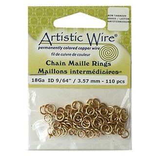 Chain Maille Ringe 3,57 mm goldfb.
