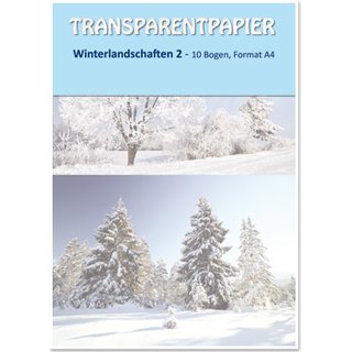 Transparentpapier bedruckt Winterlandschaft 2