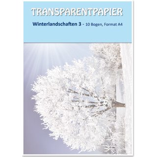 Transparentpapier bedruckt Winterlandschaft 3