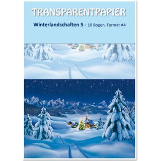 Transparentpapier bedruckt Winterlandschaft 5
