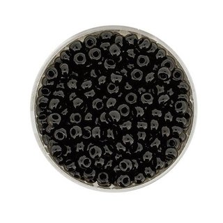 Rocailles schwarz satt 3,5 mm
