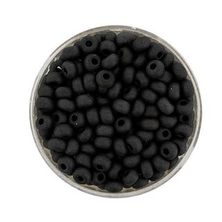 Rocailles schwarz matt 4,5 mm