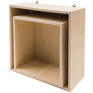 Holzbox Set quadratisch