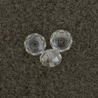Glasschliffperle Briolette kristall AB 10 mm