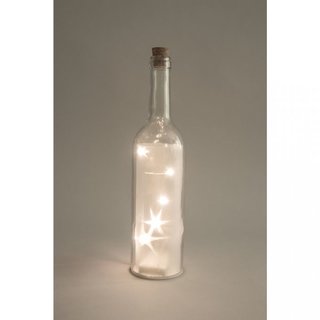 Glas-Leuchtflasche mit 5-er LED
