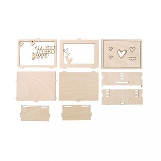 Holz 3D Geschenkbox Love
