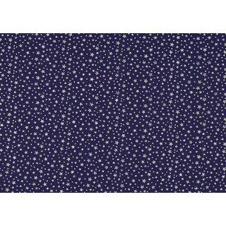 Stoff Baumwolle Sterne dunkelblau
