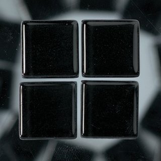 MosaixSoft-Glassteine Gre: 10x10 mm, Farbe: schwarz